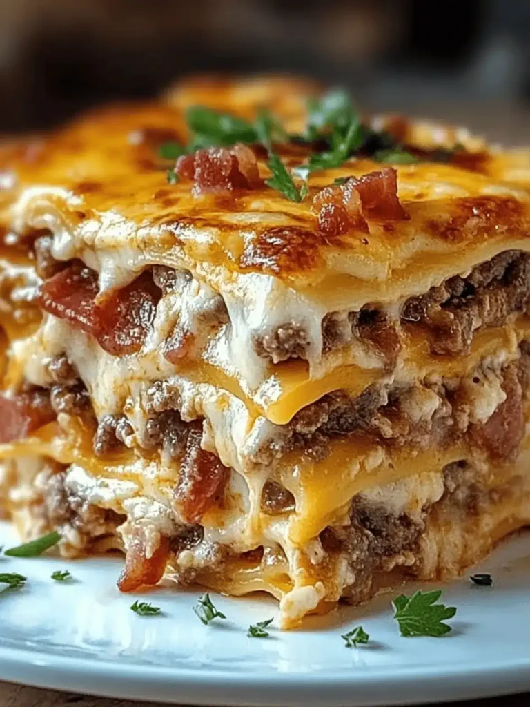 Indulge in Parmesan Garlic Bacon Cheeseburger Lasagna Bliss